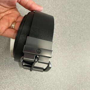 NWOT Timberland Reversible Men's 28-42 Black Brown Leather Belt Gunmetal Buckle